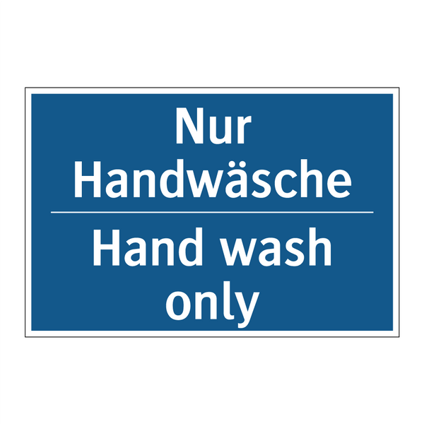 Nur Handwäsche - Hand wash only