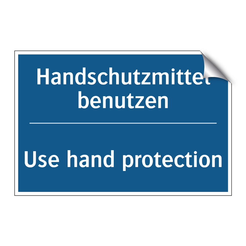 Handschutzmittel benutzen - Use hand protection