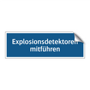 Explosionsdetektoren mitführen