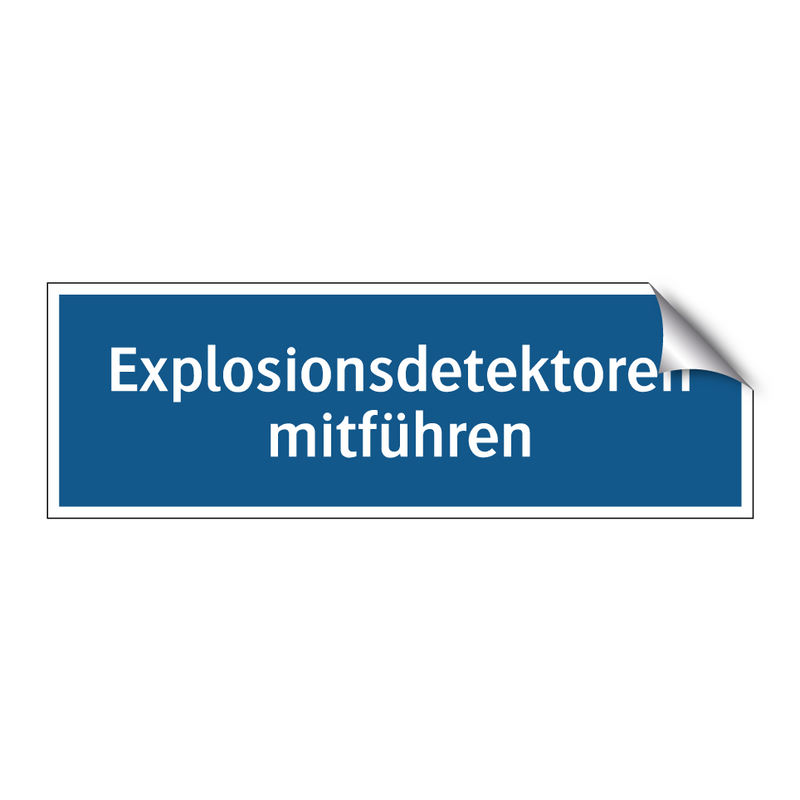Explosionsdetektoren mitführen