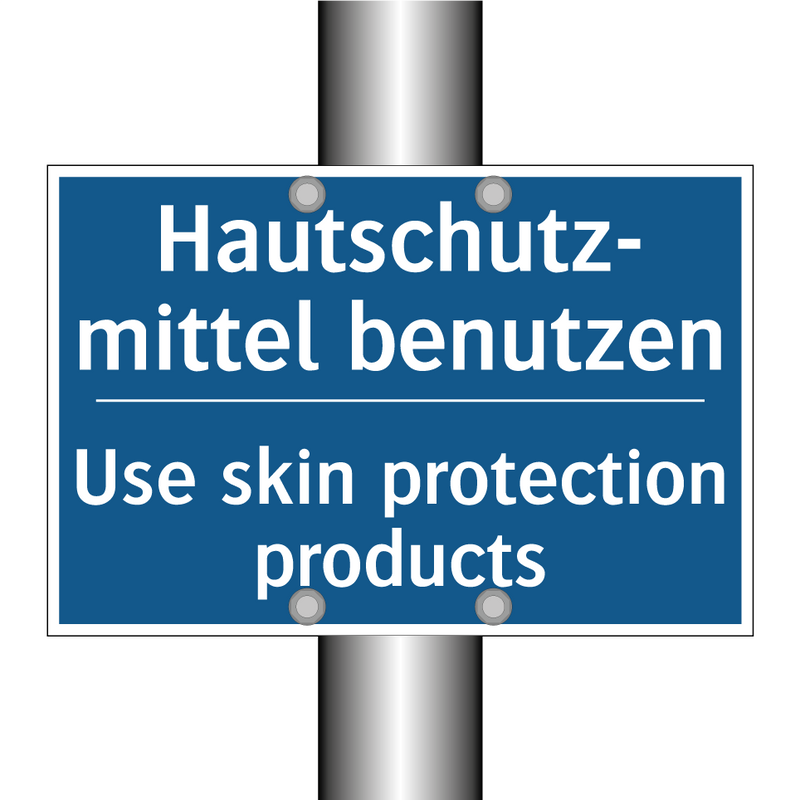 Hautschutz- mittel benutzen - Use skin protection products