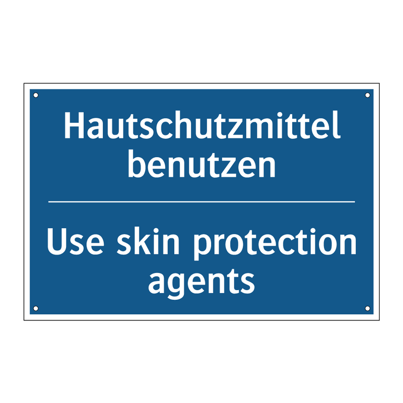 Hautschutzmittel benutzen - Use skin protection agents