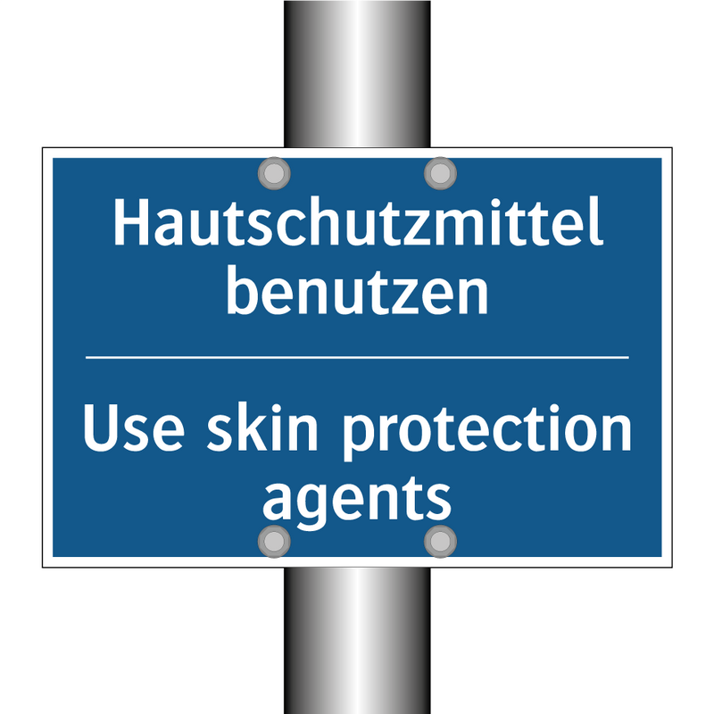 Hautschutzmittel benutzen - Use skin protection agents