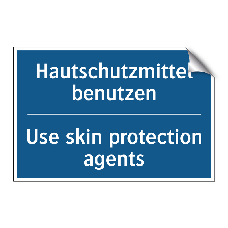 Hautschutzmittel benutzen - Use skin protection agents
