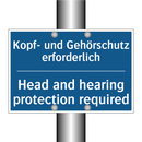 Kopf- und Gehörschutz erforderlich/.../ - Head and hearing protection required/.../