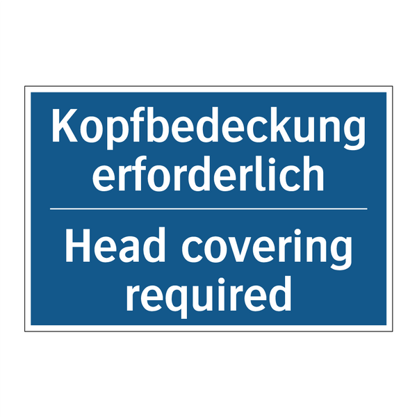 Kopfbedeckung erforderlich - Head covering required