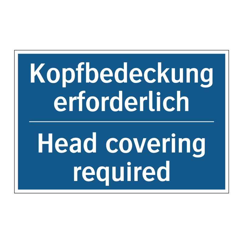 Kopfbedeckung erforderlich - Head covering required