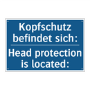 Kopfschutz befindet sich: - Head protection is located: