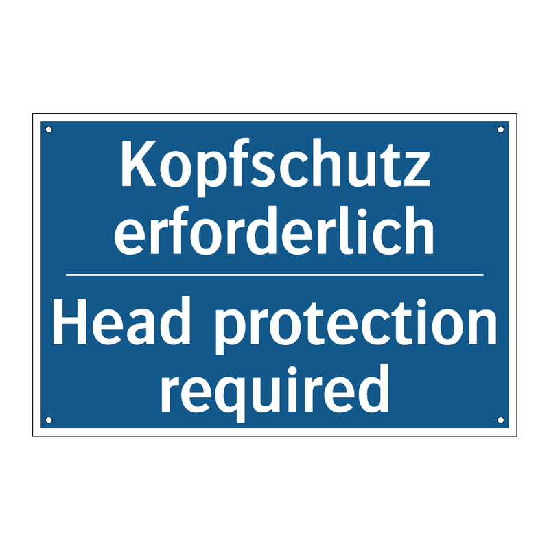 Kopfschutz erforderlich - Head protection required