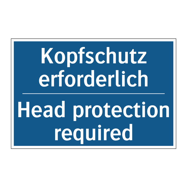 Kopfschutz erforderlich - Head protection required