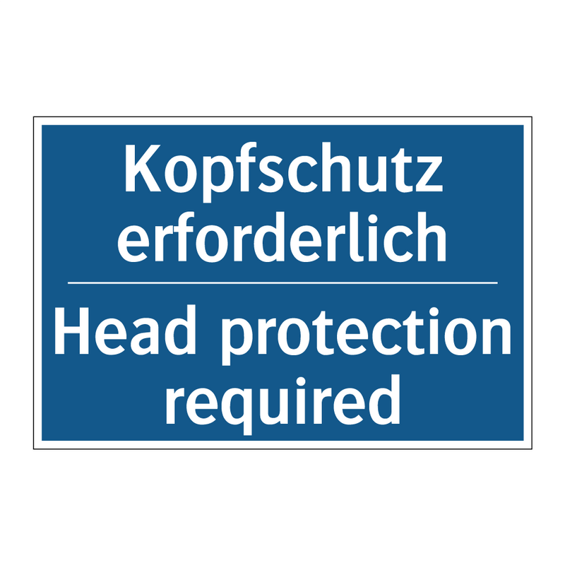 Kopfschutz erforderlich - Head protection required