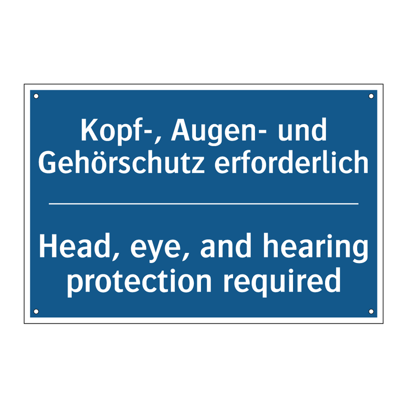 Kopf-, Augen- und Gehörschutz /.../ - Head, eye, and hearing protection /.../