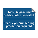 Kopf-, Augen- und Gehörschutz /.../ - Head, eye, and hearing protection /.../