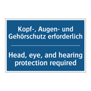 Kopf-, Augen- und Gehörschutz /.../ - Head, eye, and hearing protection /.../