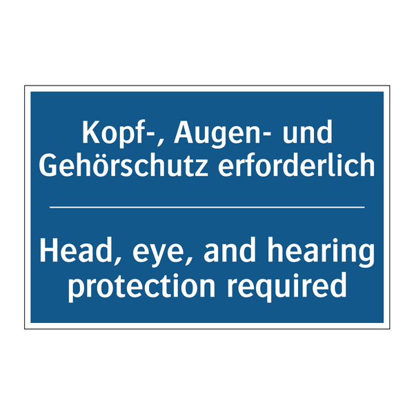 Kopf-, Augen- und Gehörschutz /.../ - Head, eye, and hearing protection /.../