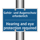 Gehör- und Augenschutz erforderlich/.../ - Hearing and eye protection required/.../