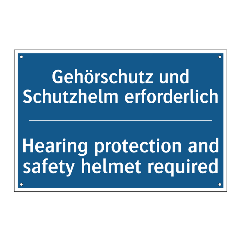 Gehörschutz und Schutzhelm erforderlich/.../ - Hearing protection and safety /.../