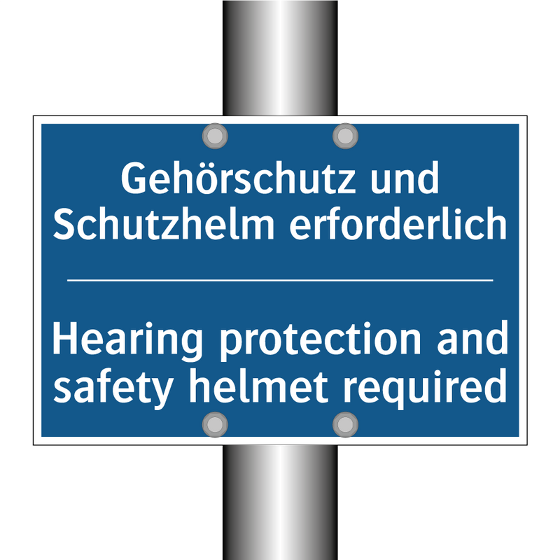 Gehörschutz und Schutzhelm erforderlich/.../ - Hearing protection and safety /.../