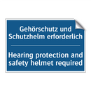 Gehörschutz und Schutzhelm erforderlich/.../ - Hearing protection and safety /.../