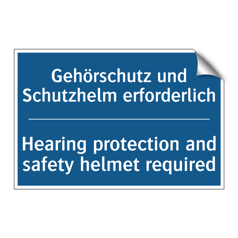 Gehörschutz und Schutzhelm erforderlich/.../ - Hearing protection and safety /.../