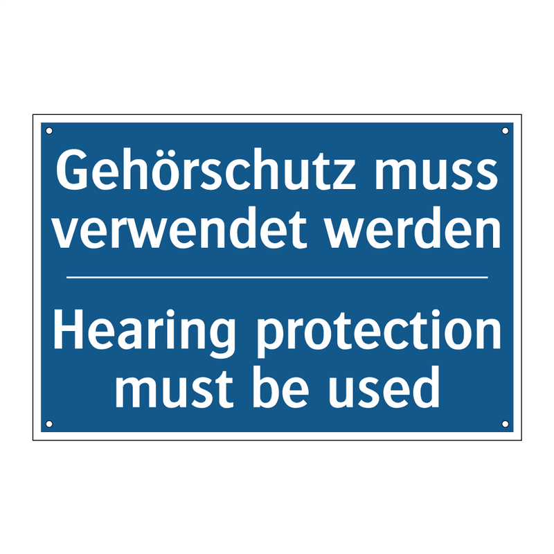 Gehörschutz muss verwendet werden/.../ - Hearing protection must be used/.../