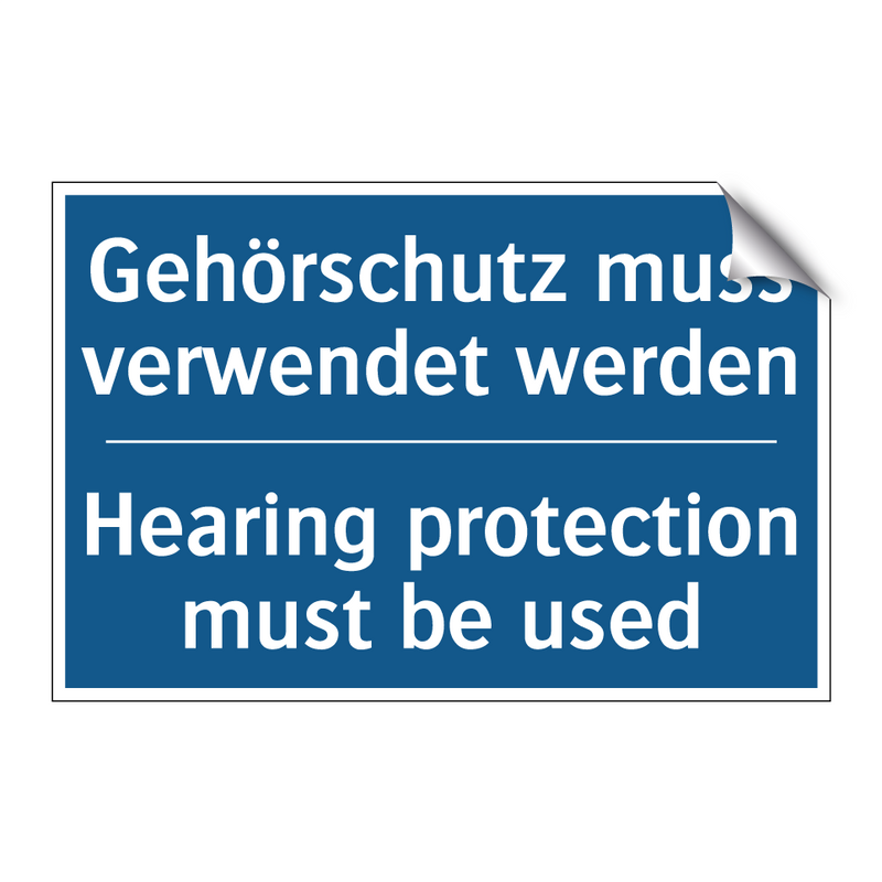 Gehörschutz muss verwendet werden/.../ - Hearing protection must be used/.../