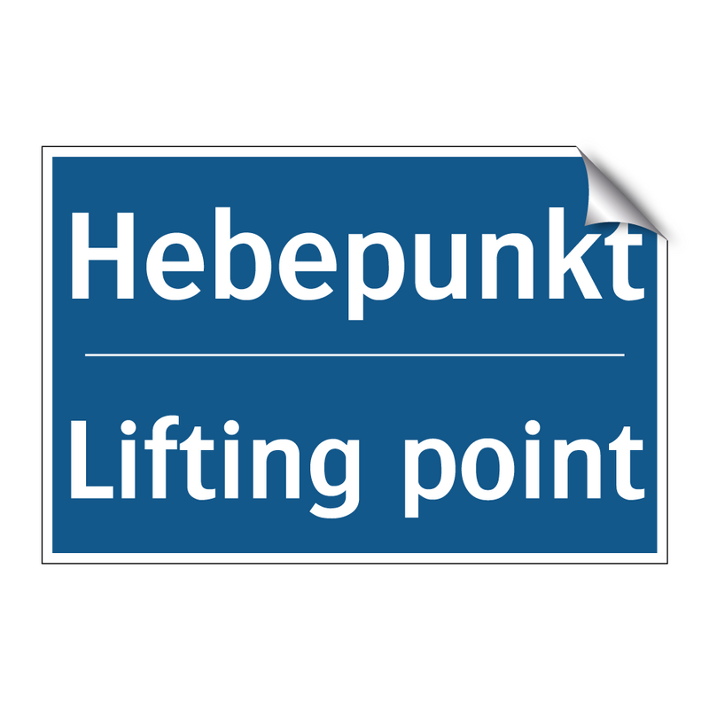 Hebepunkt - Lifting point