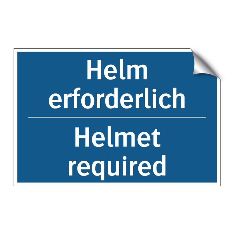 Helm erforderlich - Helmet required