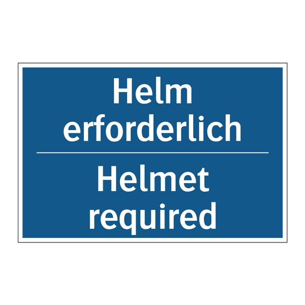 Helm erforderlich - Helmet required