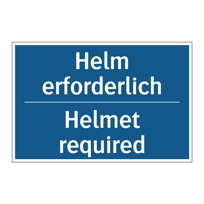 Helm erforderlich - Helmet required