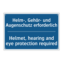 Helm-, Gehör- und Augenschutz /.../ - Helmet, hearing and eye protection /.../