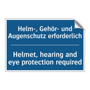 Helm-, Gehör- und Augenschutz /.../ - Helmet, hearing and eye protection /.../