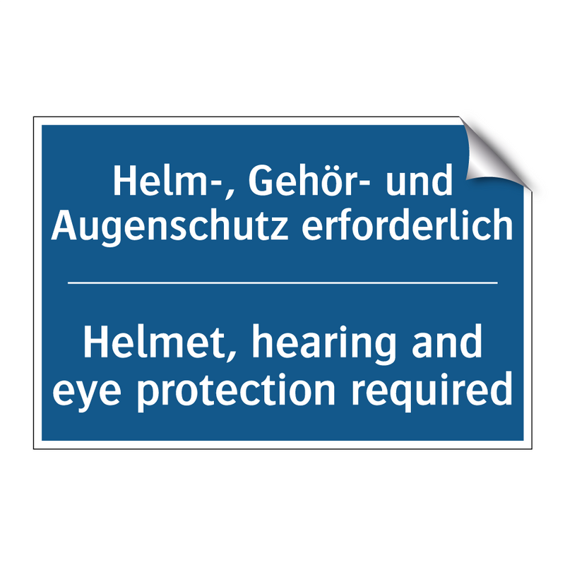 Helm-, Gehör- und Augenschutz /.../ - Helmet, hearing and eye protection /.../