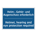 Helm-, Gehör- und Augenschutz /.../ - Helmet, hearing and eye protection /.../