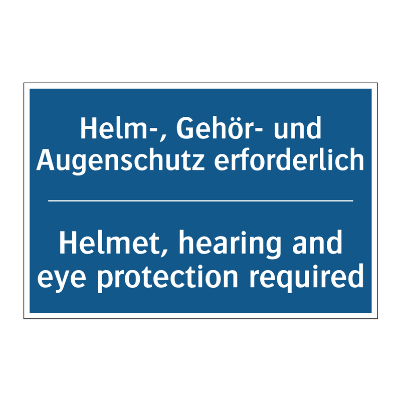 Helm-, Gehör- und Augenschutz /.../ - Helmet, hearing and eye protection /.../