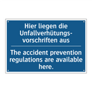 Hier liegen die Unfallverhütungs- /.../ - The accident prevention regulations /.../