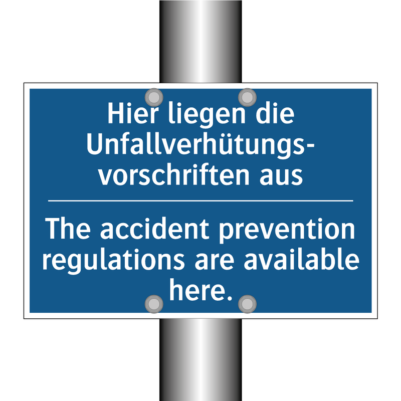 Hier liegen die Unfallverhütungs- /.../ - The accident prevention regulations /.../