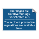 Hier liegen die Unfallverhütungs- /.../ - The accident prevention regulations /.../