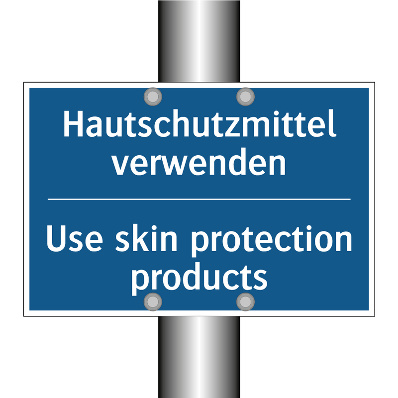 Hautschutzmittel verwenden - Use skin protection products