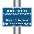 Hoher Lärmpegel Gehörschutz verwenden/.../ - High noise level Use ear protectors/.../