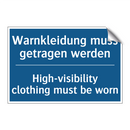 Warnkleidung muss getragen werden/.../ - High-visibility clothing must /.../