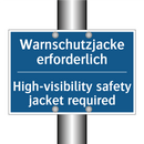 Warnschutzjacke erforderlich - High-visibility safety jacket /.../