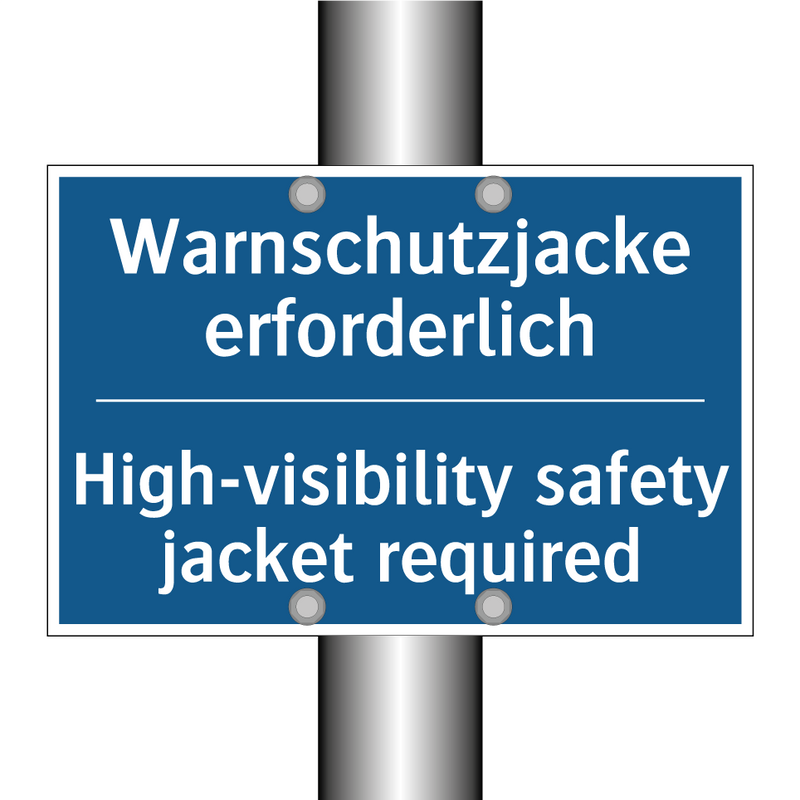 Warnschutzjacke erforderlich - High-visibility safety jacket /.../