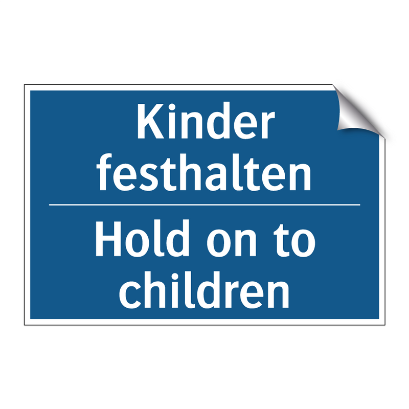 Kinder festhalten - Hold on to children