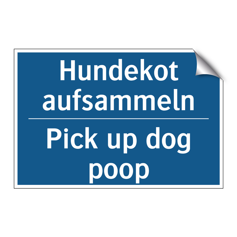 Hundekot aufsammeln - Pick up dog poop