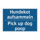 Hundekot aufsammeln - Pick up dog poop
