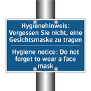 Hygienehinweis: Vergessen Sie /.../ - Hygiene notice: Do not forget /.../