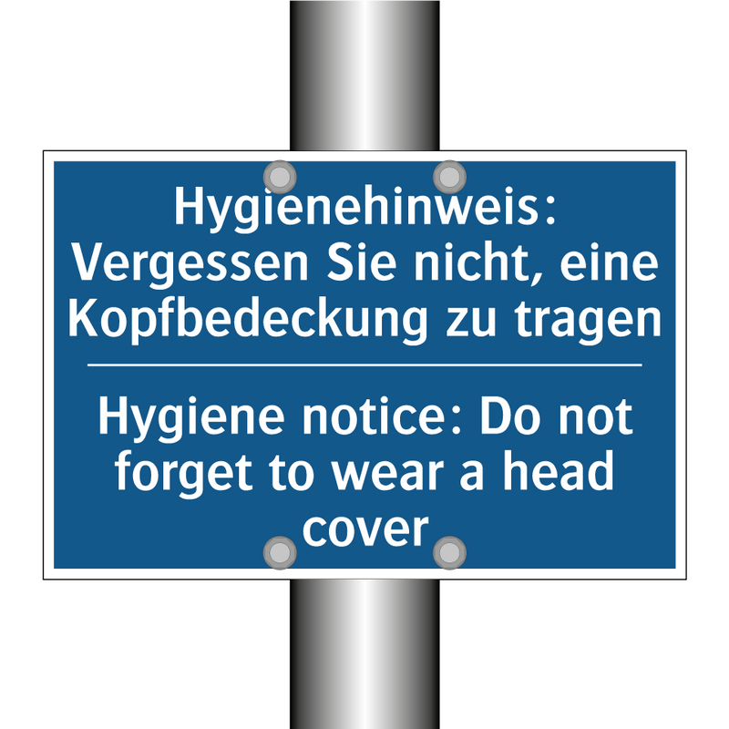 Hygienehinweis: Vergessen Sie /.../ - Hygiene notice: Do not forget /.../