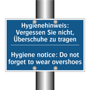 Hygienehinweis: Vergessen Sie /.../ - Hygiene notice: Do not forget /.../