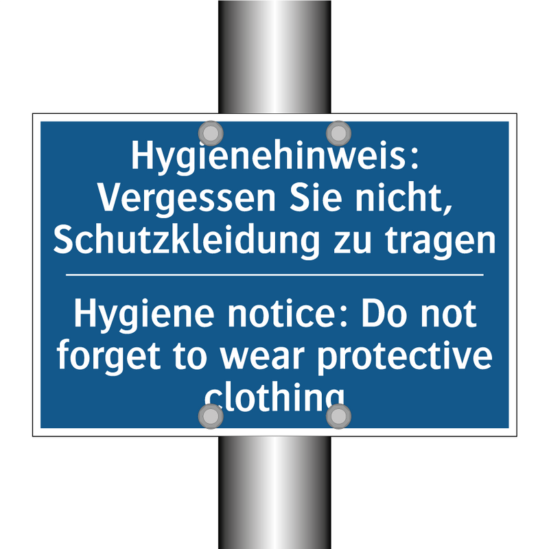 Hygienehinweis: Vergessen Sie /.../ - Hygiene notice: Do not forget /.../